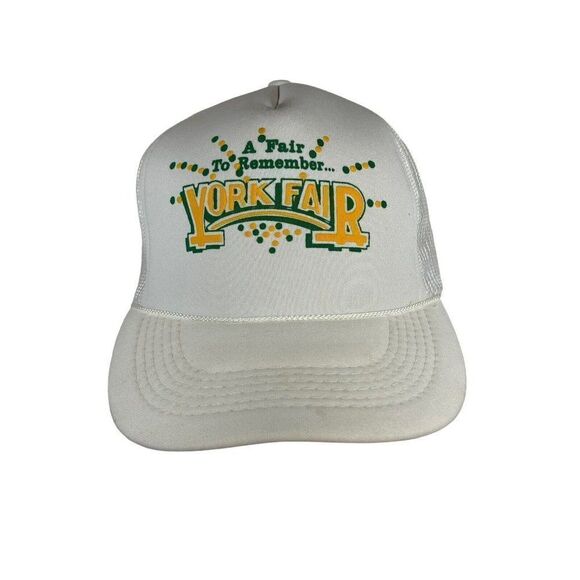 Vintage Trucker Hat Baseball Cap Foam Front Snapback York Fair Pennsylvania PA - Picture 1 of 5